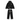 Black Washed Tracksuit Set